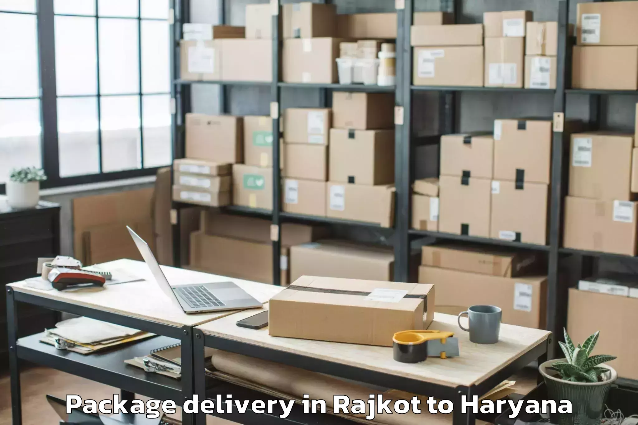 Get Rajkot to Samalkha Package Delivery